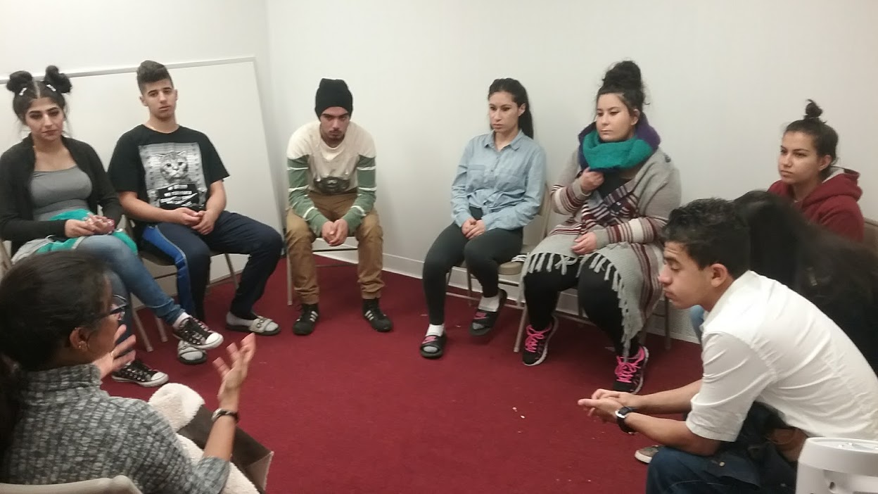 Play For Peace Global Operations Manager Conducts Practice Peace Session with Iraqi Refugees